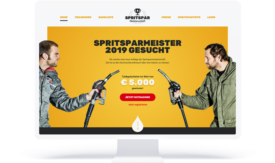 Spritsparmeisterschaft Mockup Spritsparmeisterschaft Mockup